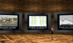 Checking out the Conference schedule at the VWBPE Gateway on Second Life.